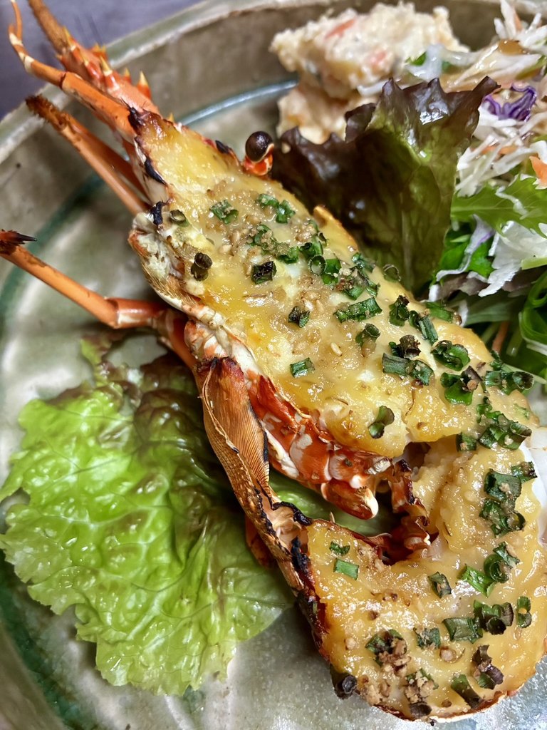 天文館 居酒屋 家のじ の伊勢エビの焦がしねぎ味噌焼き